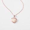 THINGS REMEMBERED Rose Gold Tone Infinity Bail Heart Locket (Free