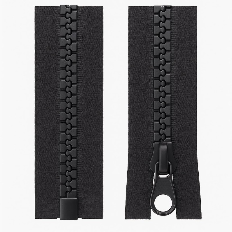 Black 28" (71cm) Chunky Zip – Separating #5 Weight Zipper,