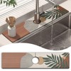 Kitchen Sink Splash Guard Faucet Mat 24" X 5.5" Boho