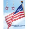 Seiyang 4th of July Earrings 925 Sterling Silver American Flag