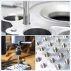 sourcing map Straight Flute Screw Taps NPT 3/8-18 2B Thread