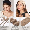 Handmade Crochet Boho Headbands for Women, Adjustable Tie Knit Hippie