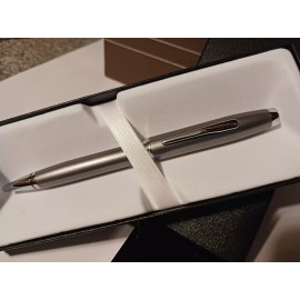 Cross VERY RARE CROSS CLASSIC GUNMETAL AND POLISHED CHROME BALLPOINT PEN NEW $80 GIFT