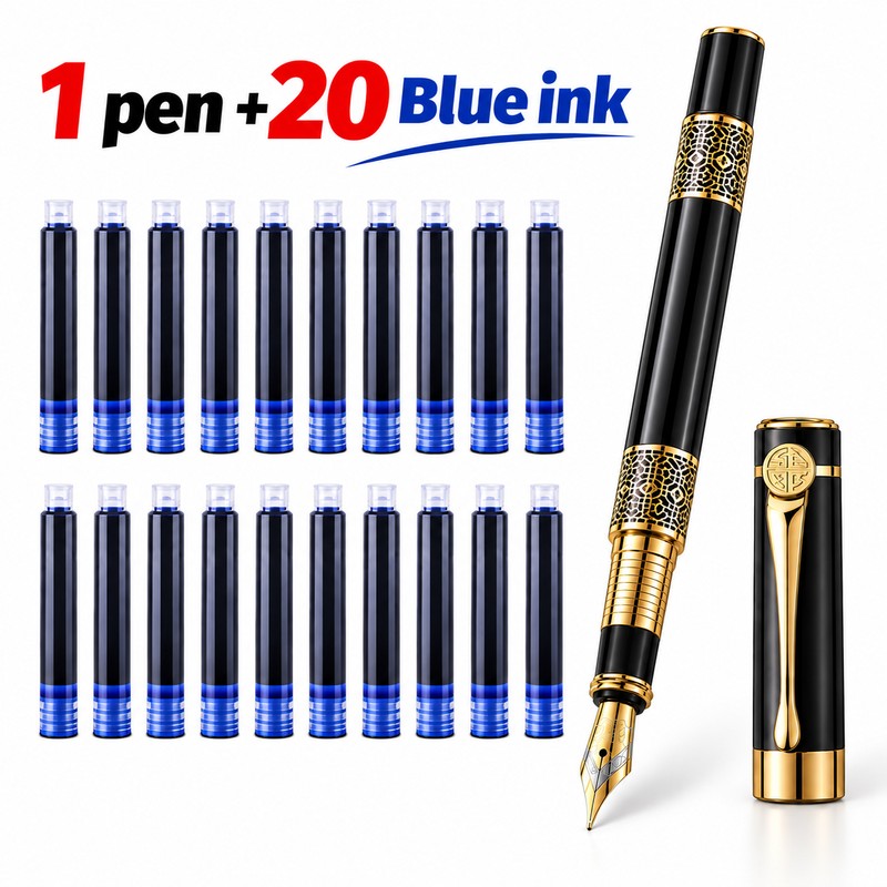 Metal Fountain Pen for Daily Writing – 0.5mm Standard Nib