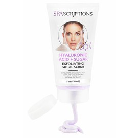 SPAscriptions Hyaluronic Acid + Sugar Exfoliating Facial Scrub Skincare Hydrate Exfoliate Facial Treatment Moisture Powder Skin Repair Squeeze