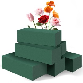 6Pcs Floral Foam Blocks for Fresh and Artificial Flower Arrangements, (Larger Size 8.86" L x 4.13" W x 2.76" H) Flower Foam Bricks Florist Foam for Wedding, Birthdays, Home, Office,DIY Craft