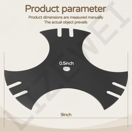 LIZEWEI 4Pcs 375-411 050568 Star Edger Blade 9" x 1/2 Center Hole Compatible with S-tens Edger Craftsman Walk Behind Edger (3-Ppoint Star-Slotted Blade)