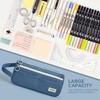 KALIDI Corduroy Fabric Pencil Case Aesthetic Pencil Case Large Pencil