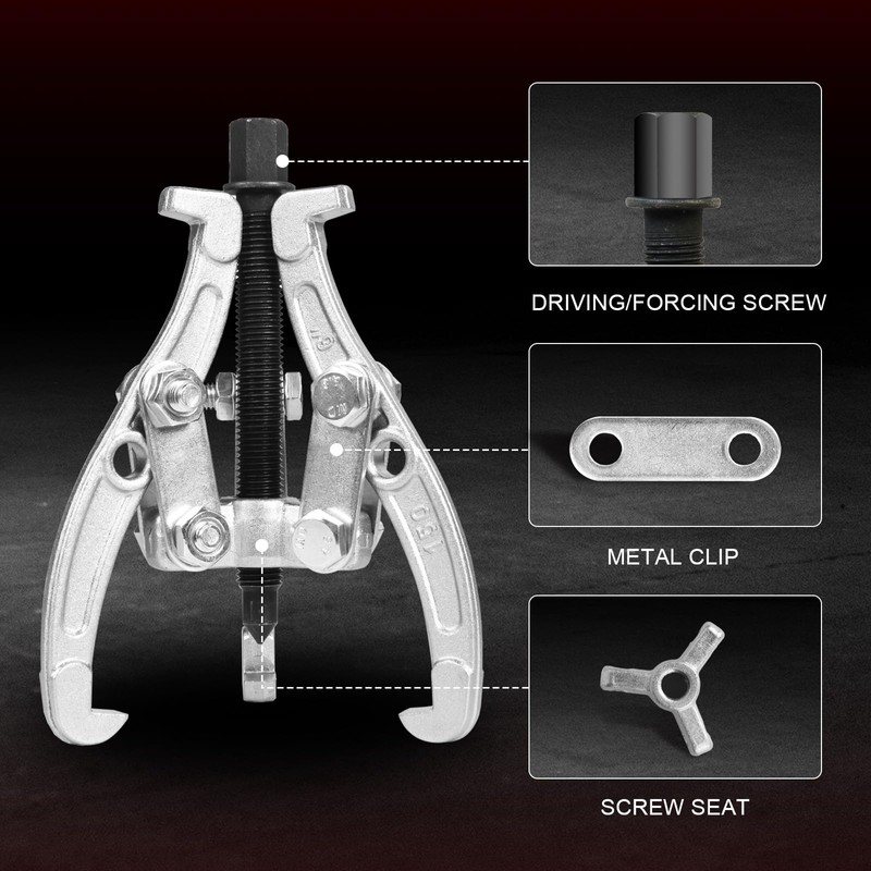 BIG RED Gear Puller Set, 3''4''6'' 3 jaw Puller Tool,