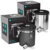 Coffee Gator Coffee Canister, 2pack 16oz Airtight Stainless Steel Kitchen