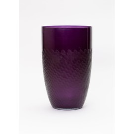 Modern Glass Vase Purple, 11"