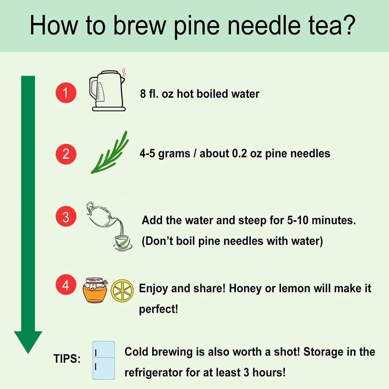 TEARELAE - Pine Needle Tea - 100% Pure Natural Dried