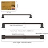 Amerdeco 10 Pack Oil Rubbed Bronze Cabinet Pulls 6.3 Inch(160mm)
