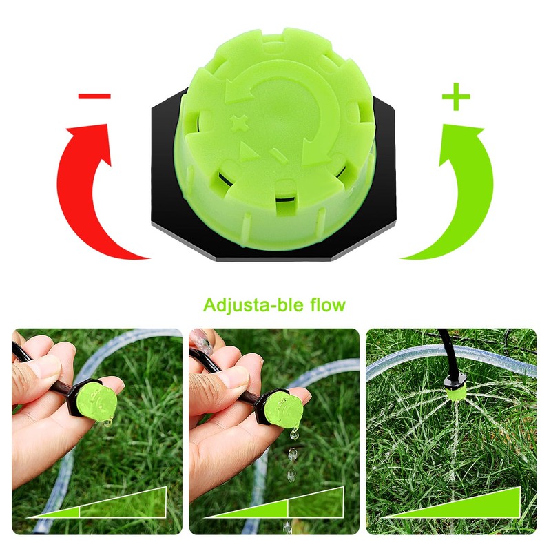 VooGenzek 120 Pieces 4/7 mm Automatic Drip Irrigation Set, 40