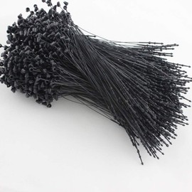 Yesallwas 5" 2000Pcs Plastic Tag Fastener Black 5 Inch,Plastic Paper Price Tagging Fastener Snap Lock Pin Security Loop for Hang Tags Price Tags or Clothing Tag etc