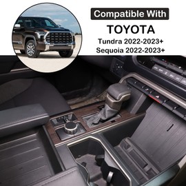 Aunginsy Central Control Gear Shift Panel Trim Cover Compatible with Toyota Tundra/Sequoia 2022-2024 Truck Gear Shifter Console Anti-Scratch Panel Frame Decorative Sticker Protection ABS Accessories