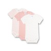 Sanetta Baby Girl Beige Bodysuit Set, White Pebble