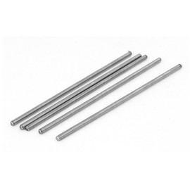 sourcing map 304 Stainless Steel Full Threaded Rod Studs Hardware M4 x 130 mm Pack of 5
