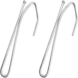 50 Pack Curtain Pleater Hooks, Stainless Steel Drapery Hook Deep Prong Pleat Hook Clips Curtain Hangers for Window Door Bathroom Curtain(Single hook)