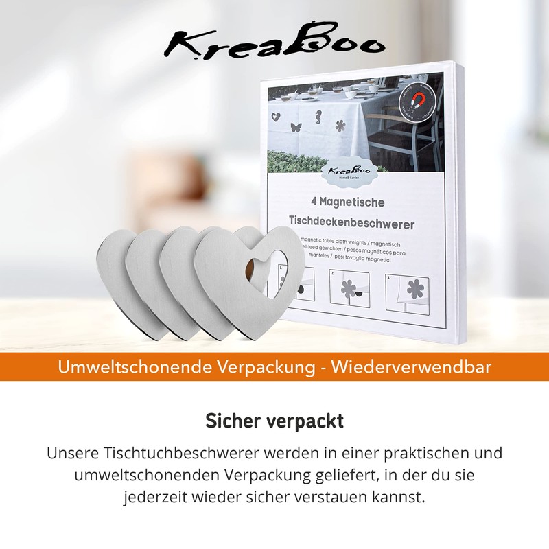 Kreaboo 4 x Tablecloth Weights with Magnet, Outdoor Tablecloth Holder