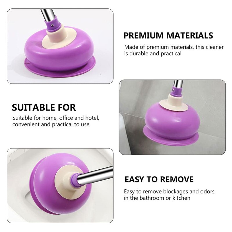 DOITOOL Toilet Plunger Toilet Bowl Cup Rubber Toilet Plunger with