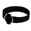 Women's Choker Necklace, Velvet Choker with O-Ring Gothic Necklace Silver