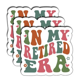 (3Pcs) Gifts for Mom in My Retired Era Sticker Unique Gifts for Mother Wife Mommy Birthday Cute Decoration Books Laptop Phone Tumbler Waterproof Vinyl Water Bottle Nana Gigi Decals Stickers 3" Inch