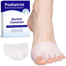 Habioer Toe Separators - Podiatrist Recommended, Toe Spacers for Men and Women, Breathable Bunion Corrector, Plantar Fasciitis(1 Pair)