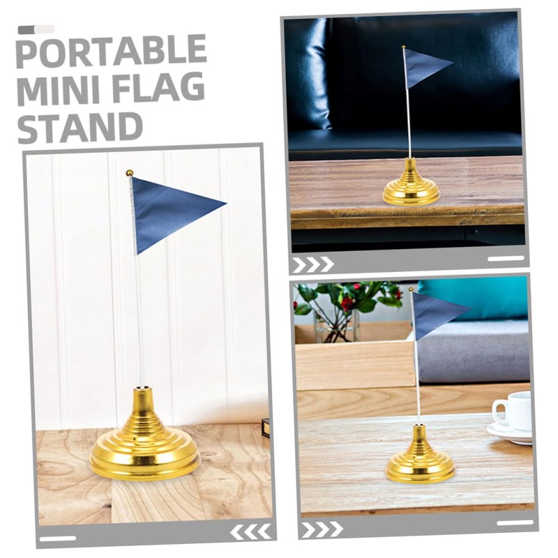 DOITOOL 2sets Mini Flag Holder Stands for Office Desk Compact