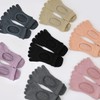 Basic Yoga Socks Non-Slip Pad Pilates Yoga Toe Socks Home Training Basic Toe Socks/Deep Pink