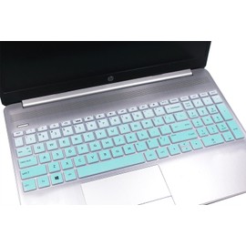 Keyboard Skin Cover for 15.6" HP Envy x360 15m-bp 15m-bq, HP Spectre x360 15-ch011dx, HP 15t-dy/dw 15-DW/DY/DB/CB/CC/CD/CS/BW/BS/DA/EF Series, HP Envy 17 17t 17M 17-by 17-bs 17-bw Series (Mint Ombre)