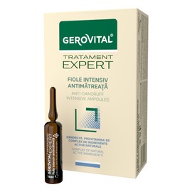 Gerovital Tratament Expert, Anti-dandruff intensive ampoules, 10 ampoules x 10 ml