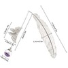 Jesustree Metal Feather Bookmark with Elegant Butterfly and Glass Beads,