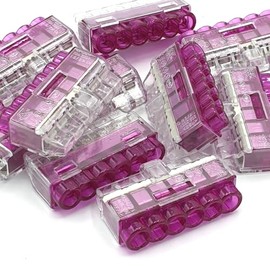 10pcs 6-Way Push In Terminals Wire Connectors HelaCon Plus Mini