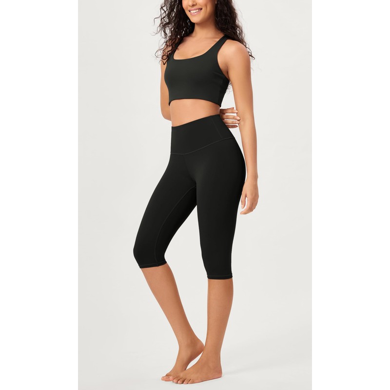 ODODOS Buttery Soft Lounge Yoga Capris for Women 14" High