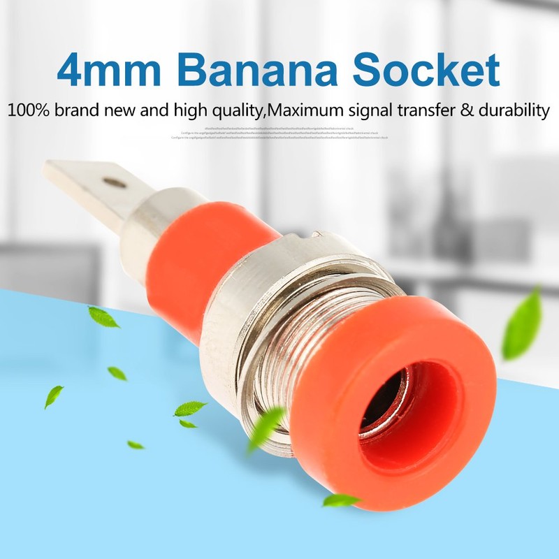 10 Pieces Banana Socket for Panel Mounting 4.0 mm Socket