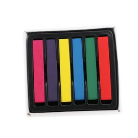 Baluue 6 Colours Temporary Pastel Hair Chalks Kit Diy Temporary Hair Dye 6 Pack Boxed