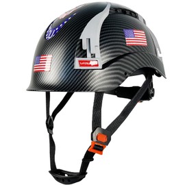 SAFEBUILDER SBD-H1 Safety Helmet for Engineering Hard Hat Vented Lightweight 6 Point Suspension Hardhats OSHA Construction Work Hard Hats ANSI Z89.1 (H1X Matte Black Hard Hat)