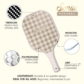 Sonix | Pickleball Paddles Set of 2 | Fiberglass Surface Pickleball Set with 2 Rackets, 4 Balls, & 1 Net Carrying Bag | Cottage Floral