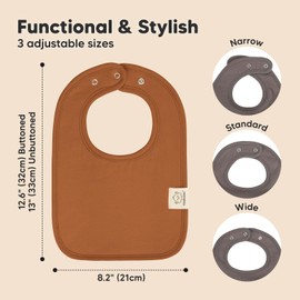 8-Pack Organic Baby Bibs for Boy, Girl - Drool Bibs for Baby Boy, Bibs for Baby Girl, Baby Bibs for Girls, Boys, Baby Boy Bibs, Baby Girl Bibs, Baby Bib, Toddler, Infant Bibs, Cotton Bibs (Terracotta)