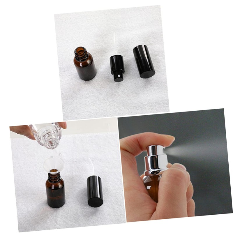 WOONEKY 6 Pack 5ml Travel Bottles Pump Refillable Essential Oil