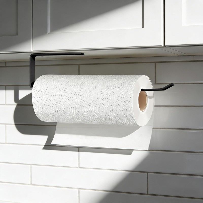 2 PCS Under Cabinet Paper Towel Holder for Kitchen,TONLEA Drilling