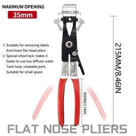 Hose Clamp Pliers Hose Clamp Pliers with Straight Neck, Hose Clamp Pliers for Hose Clamps Removal and Installation Tool Car Repair Tool