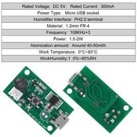 3 Set USB Humidifier Module DIY Ultrasonic 5V Atomizer Spray Circuit Board with Atomization Plate Drive Atomization Board for Home Humidification Incubation Experimental Equipment