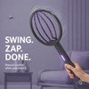 3-in-1 Foldable Rechargeable Electric Mosquito Swatter with Wall-Mount Mode