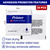 20 Pcs Primer Adhesiv, Sponge Applicators, High Performance Adhesion Promoter