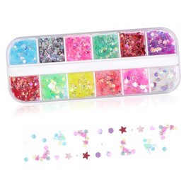 LALAFINA Nail Glitter Mix Bulk Chunky Glitter for Gel Nails Manicure Decorations Resin Crafts Assortment