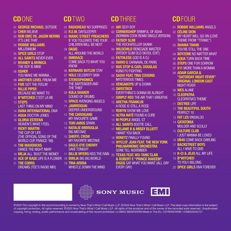 NOW – Yearbook 1998 (Special Edition 4CD)