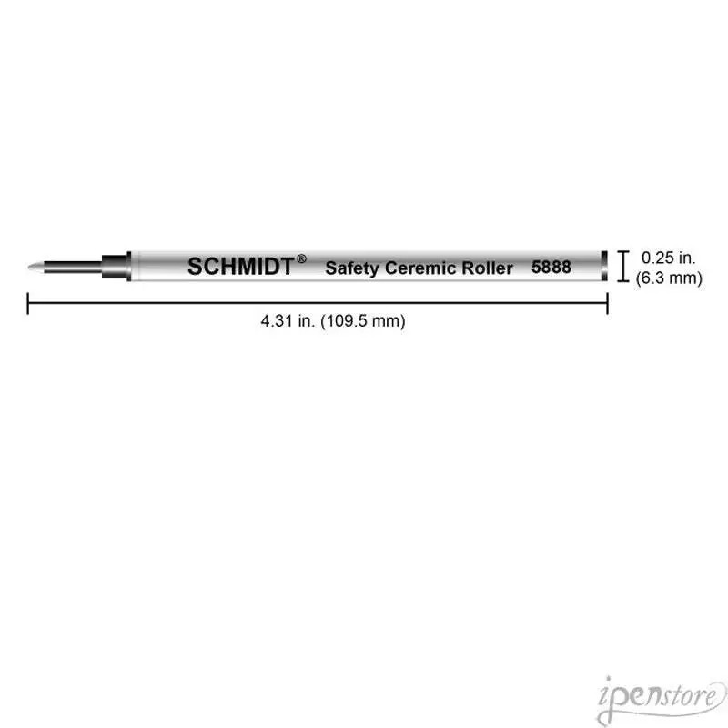Schmidt 5888 Safety Ceramic Rollerball Refill, Black Fine