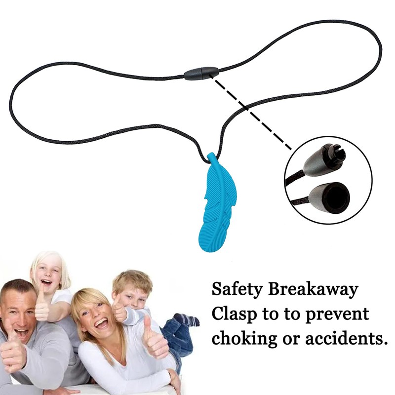 Sensory Chew Necklace for Kids, Boys and Girls, 5 Pack